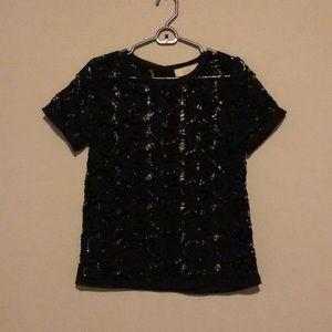 Black lace top! Hugh quality material !